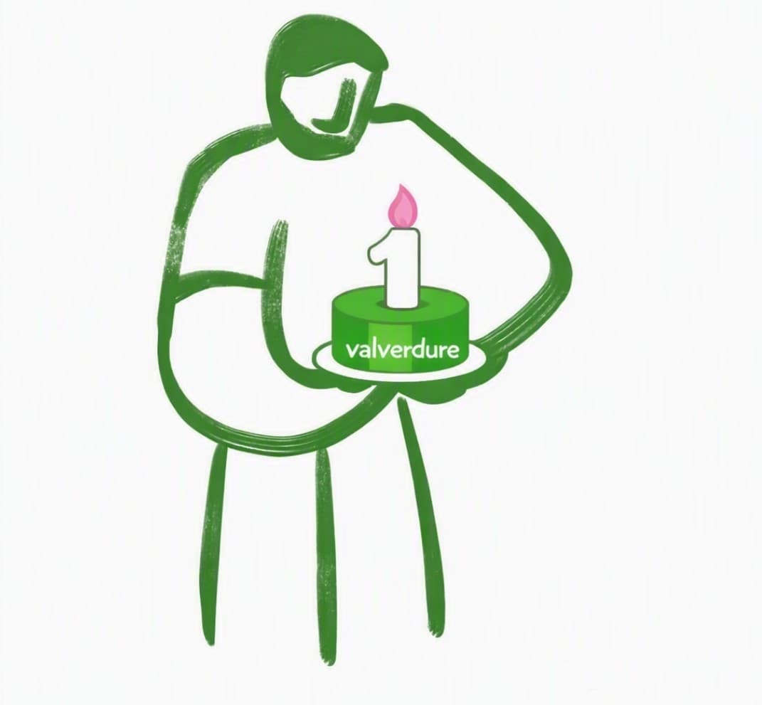 Aujourdhui on fête 1 an de Valverdure avec toi